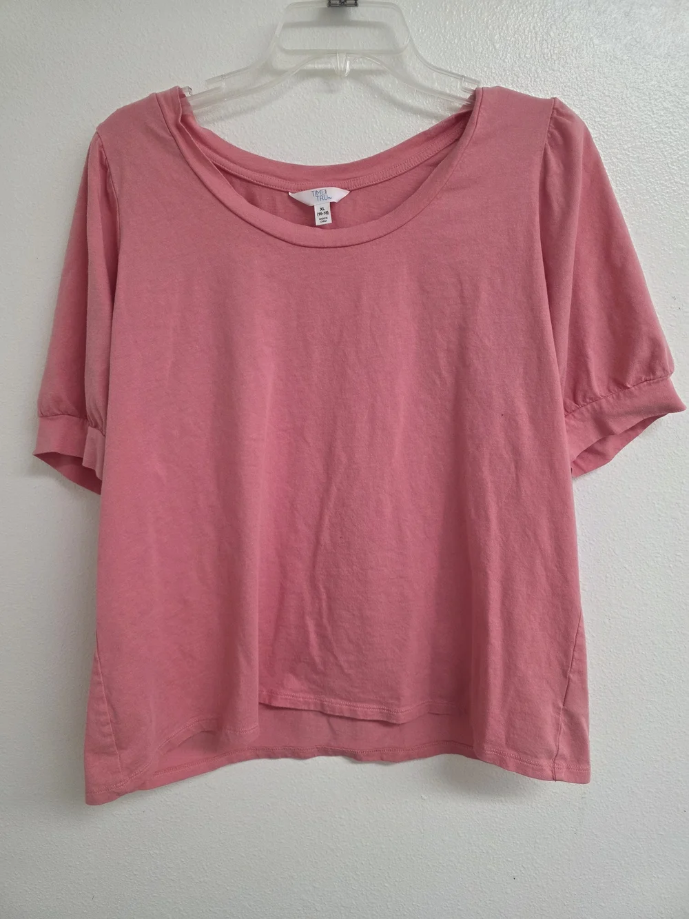 Time and Tru Pink Short Sleeve Crewneck Tee (0686)